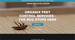 Desktop Screenshot of organixpestcontrol.com